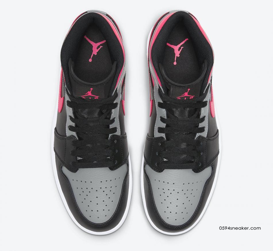 Air Jordan 1 Mid “Pink Shadow” 货号：554724-059