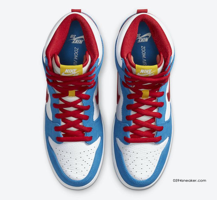 Nike SB Dunk High “Doraemon” 货号：CI2692-400