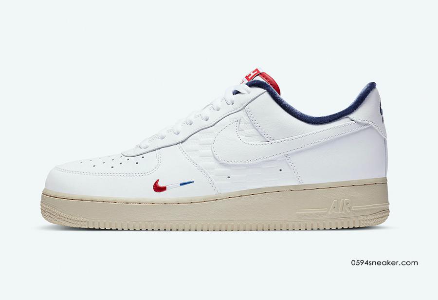 KITH x Nike Air Force 1 “France” 货号：CZ7927-100