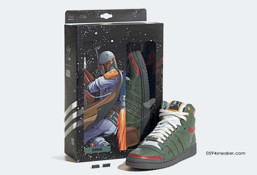 Star Wars Co-branded Star Wars x adidas Originals Top Ten Hi "Boba Fett" Item #: FZ3465