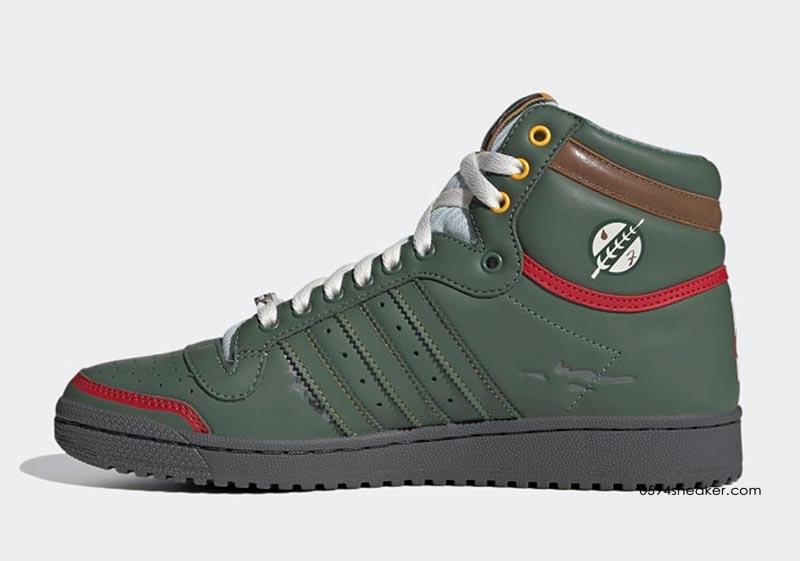 Star Wars Co-branded Star Wars x adidas Originals Top Ten Hi "Boba Fett" Item #: FZ3465