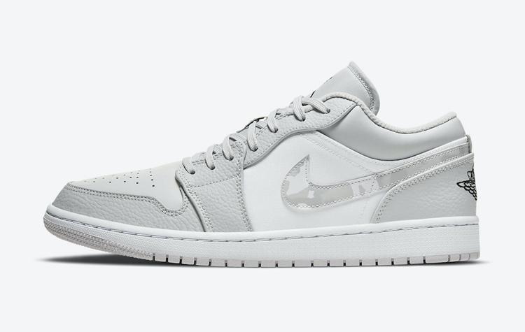 AJ1系列又发布一款酷似 Dior 联名的新品 Air Jordan 1 Low “White Camo” 货号：DC9036-100