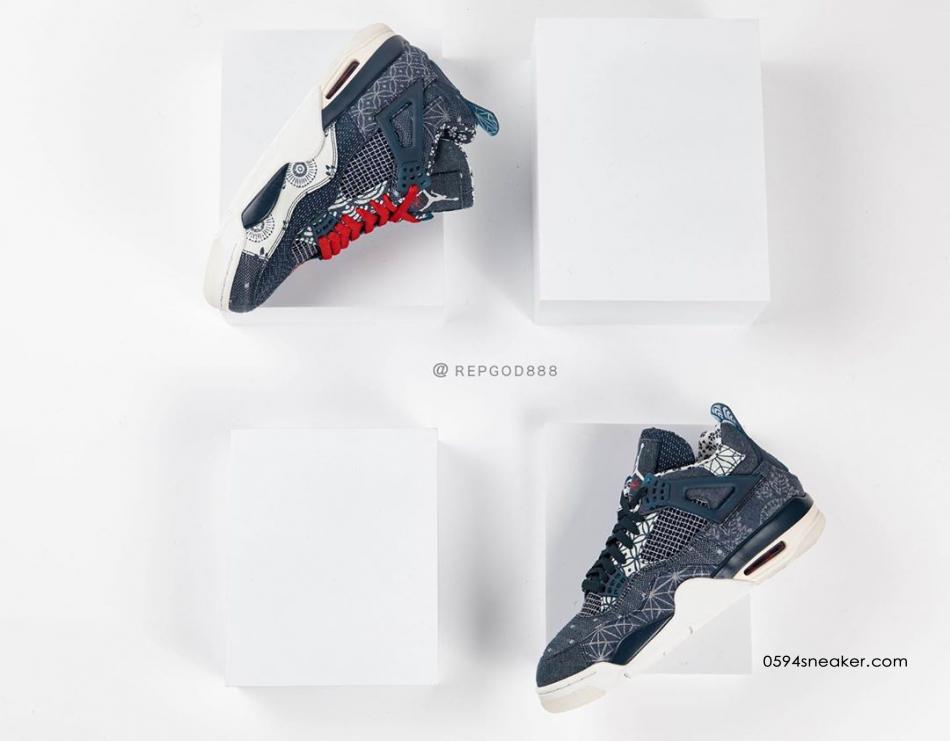 刺子绣 Air Jordan 4 SE “Sashiko” 货号：CW0898-400