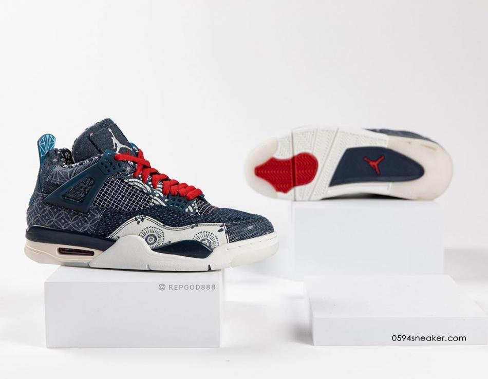 刺子绣 Air Jordan 4 SE “Sashiko” 货号：CW0898-400