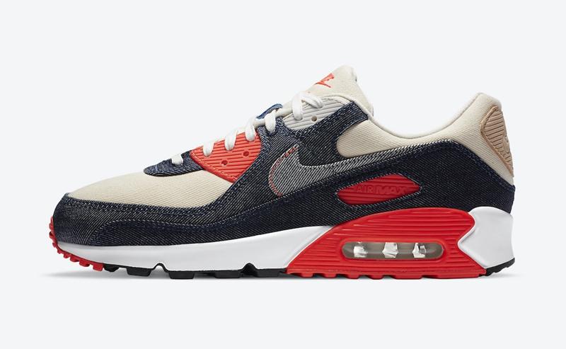 DENHAM x Nike Air Max 90 “Infrared” 货号：CU1646-400