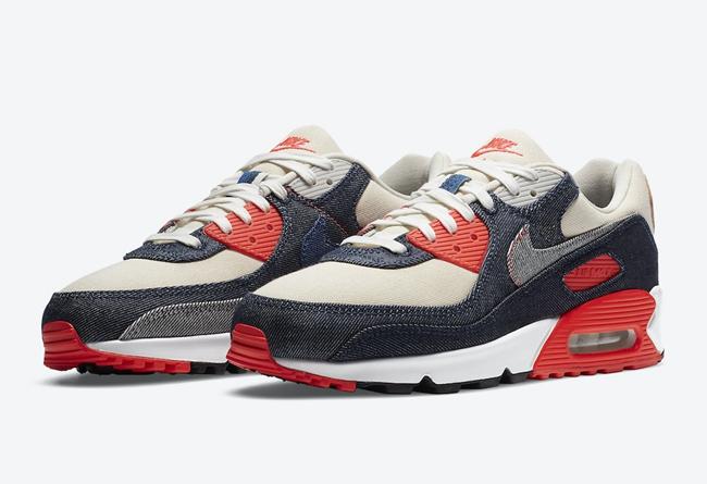 DENHAM x Nike Air Max 90 “Infrared” 货号：CU1646-400