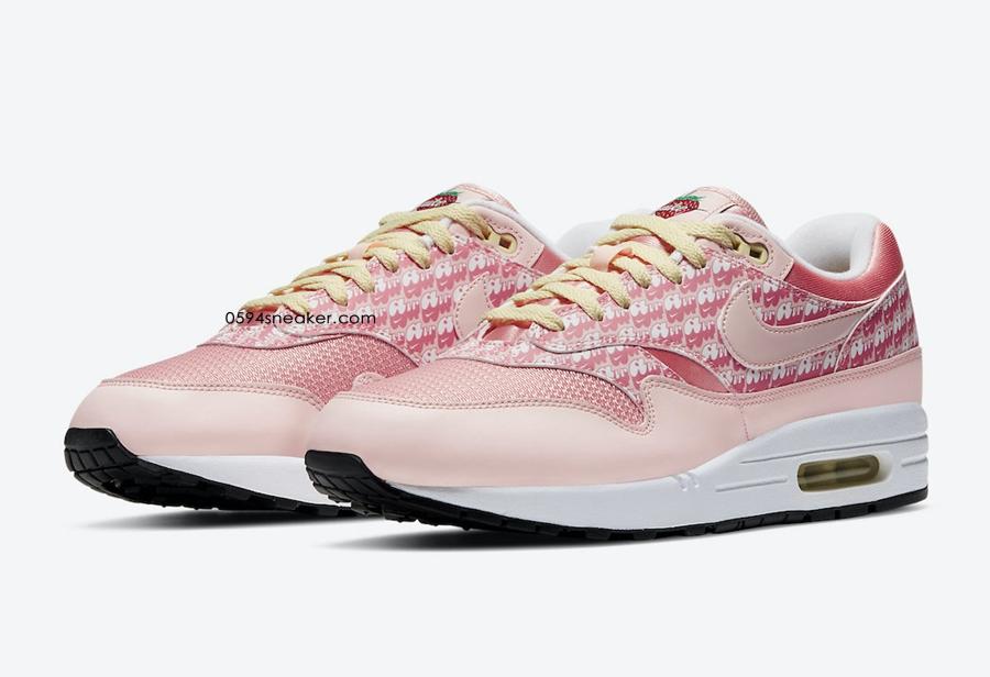 Nike Air Max 1 “Strawberry Lemonade” 货号：CJ0609-600