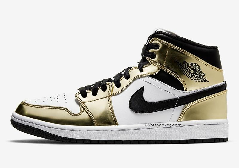 液态金 Air Jordan 1 Mid SE “Metallic Gold” 货号：DC1419-700，DC1420-700，DC1422-700，DC1424-700