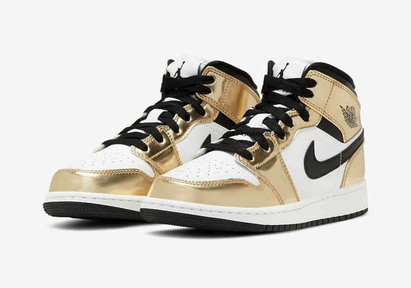 液态金 Air Jordan 1 Mid SE “Metallic Gold” 货号：DC1419-700，DC1420-700，DC1422-700，DC1424-700