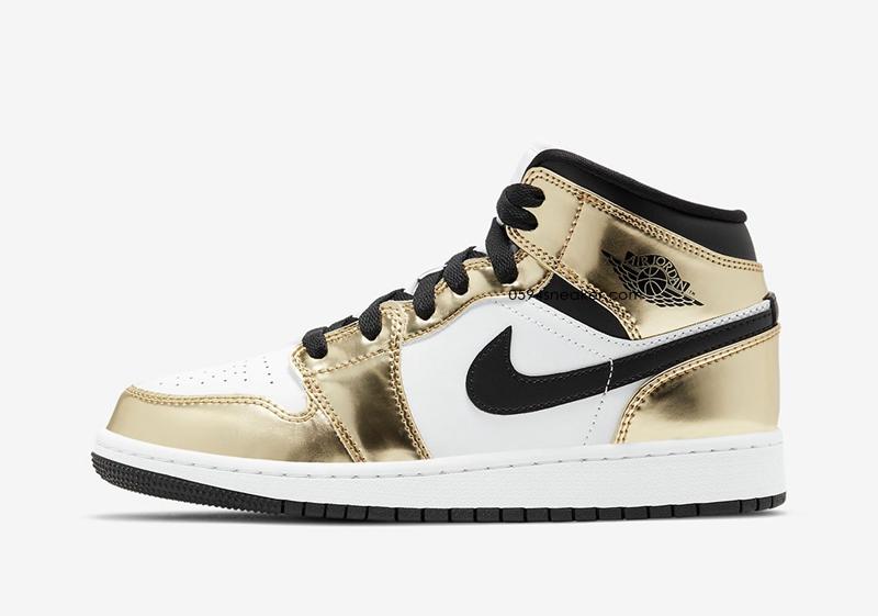 液态金 Air Jordan 1 Mid SE “Metallic Gold” 货号：DC1419-700，DC1420-700，DC1422-700，DC1424-700