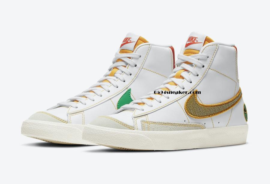 开拓者外星人配色 Nike Blazer Mid GS “Raygun” 货号：DD9528-100