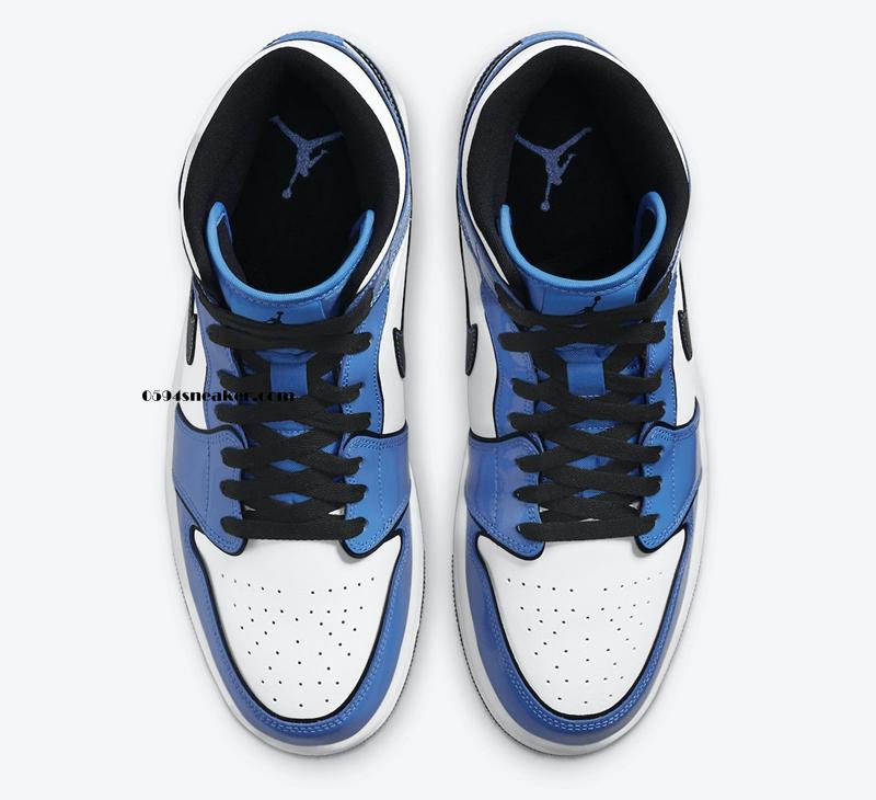 经典白蓝配色 Air Jordan 1 Mid SE “Signal Blue” 货号：DD6834-402