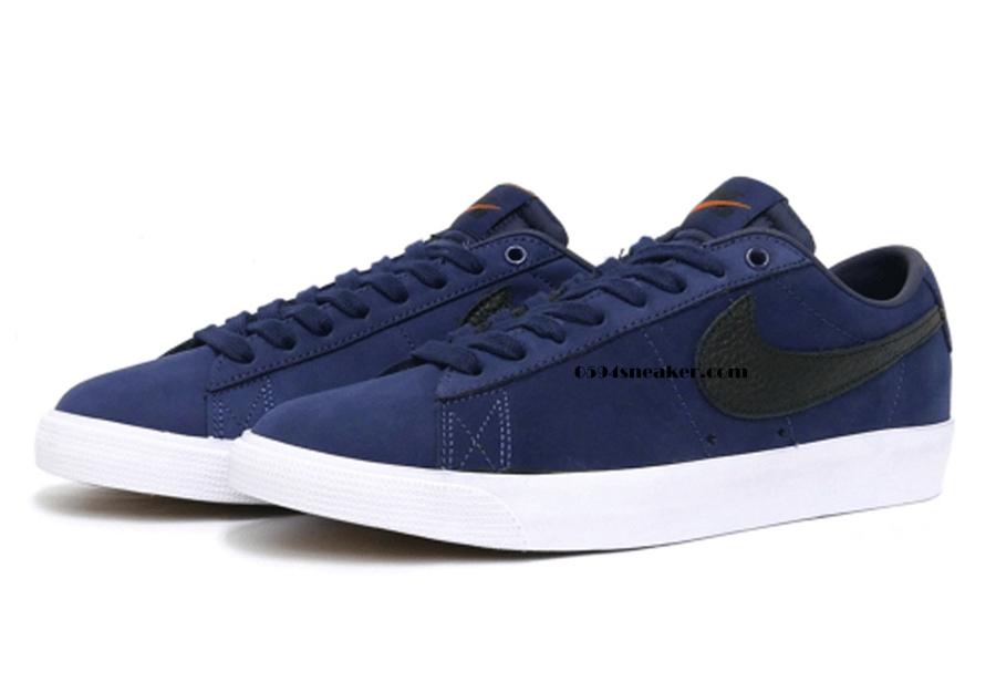 Nike SB Blazer Low GT ISO 货号：CW7462-400 复古海军蓝