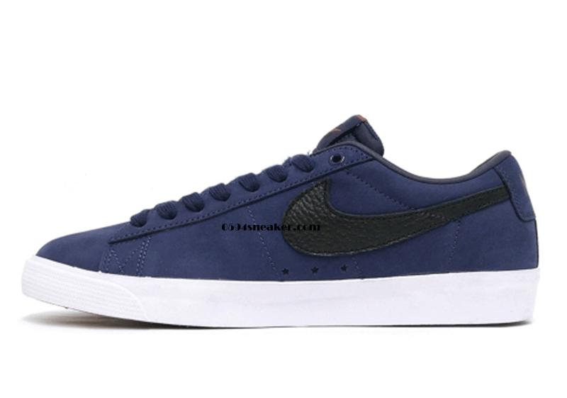 Nike SB Blazer Low GT ISO 货号：CW7462-400 复古海军蓝