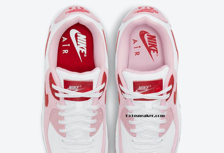 情人节主题 Nike Air Max 90 “Valentine's Day” 货号：DD8029-100