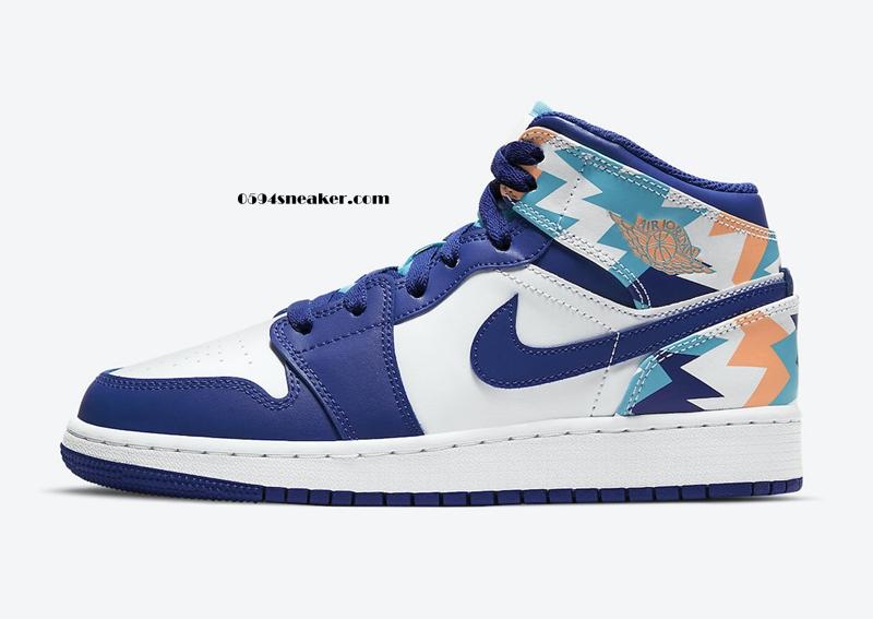 Air Jordan 1 Mid GS 货号：555112-105