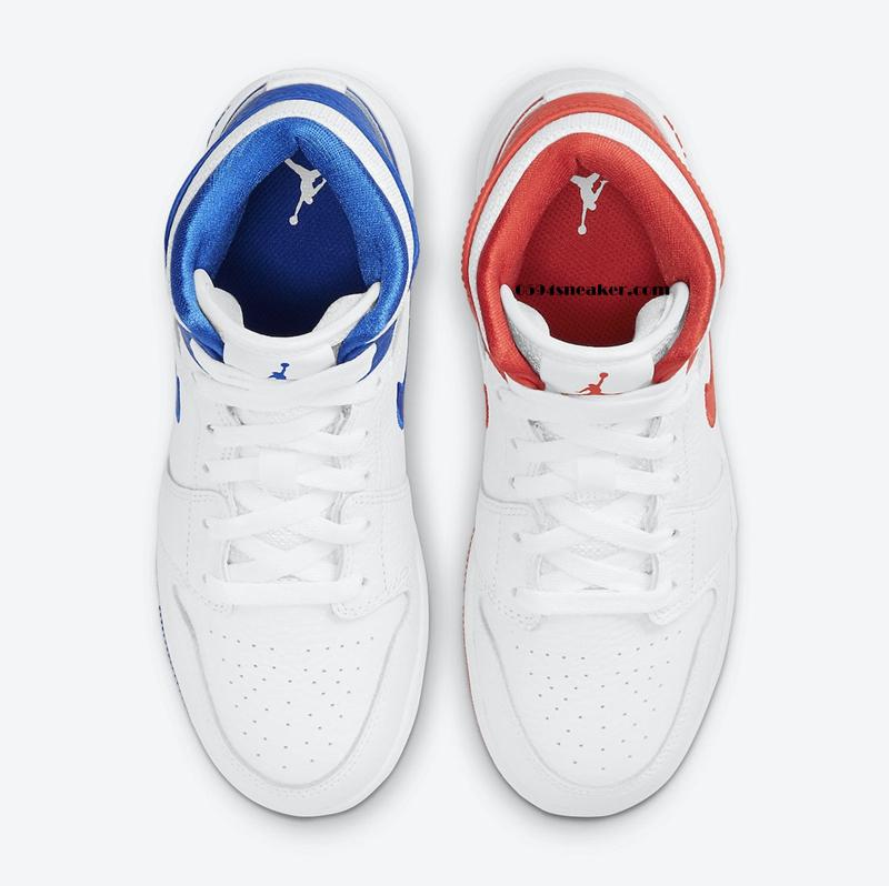 红蓝鸳鸯 Air Jordan 1 Mid GS “85” 货号：DH0200-100