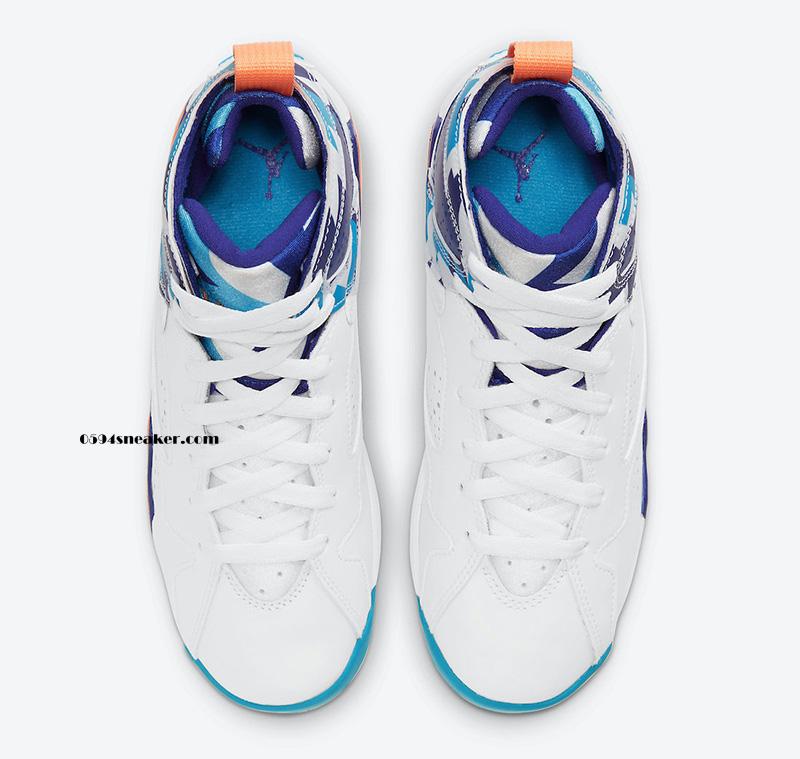 Air Jordan 7 GS “Chlorine Blue” 货号：442960-100