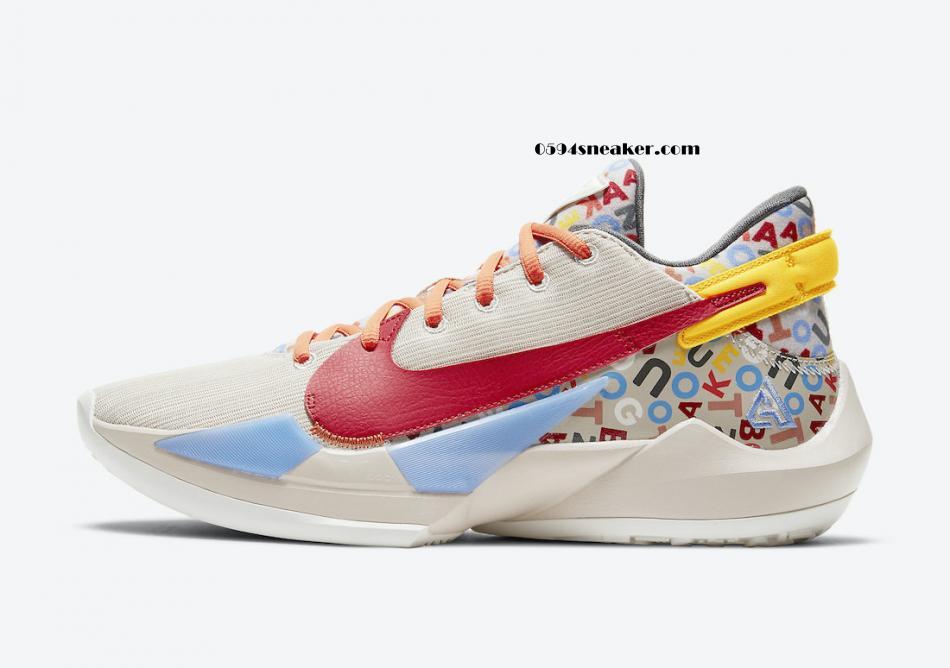 Nike Zoom Freak 2 “ Alphabet Soup” 货号：CW3162-001