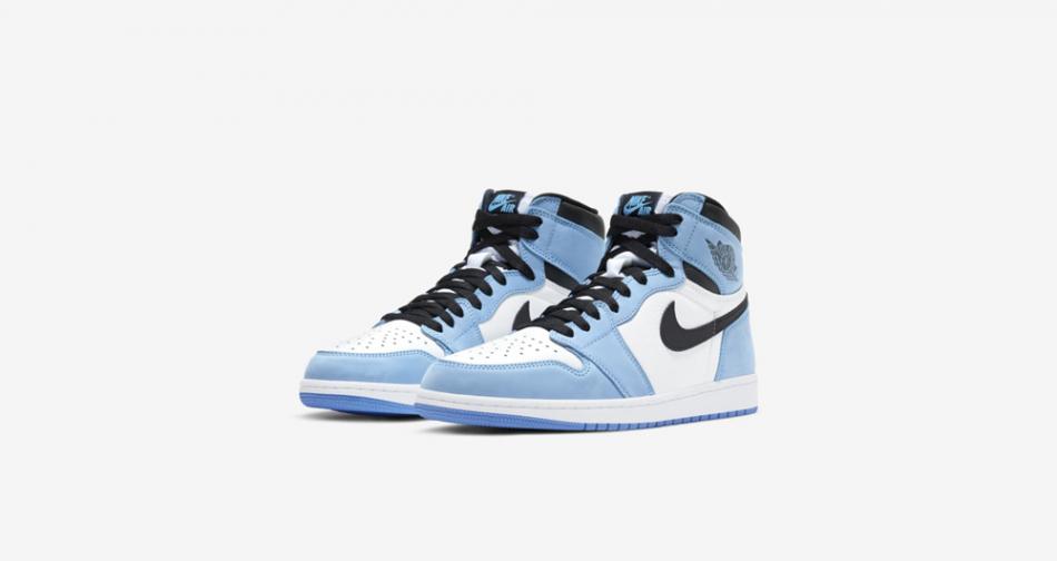 The first North Carolina pair of the year is here, Air Jordan 1 High "University Blue" Item #555088-134
