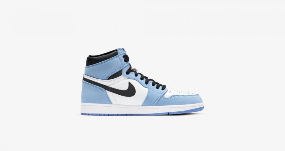 The first North Carolina pair of the year is here, Air Jordan 1 High "University Blue" Item #555088-134