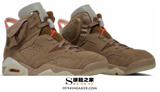 Travis Scott x Air Jordan 6 “British Khaki” 货号：DH0690-200 全新卡其配色