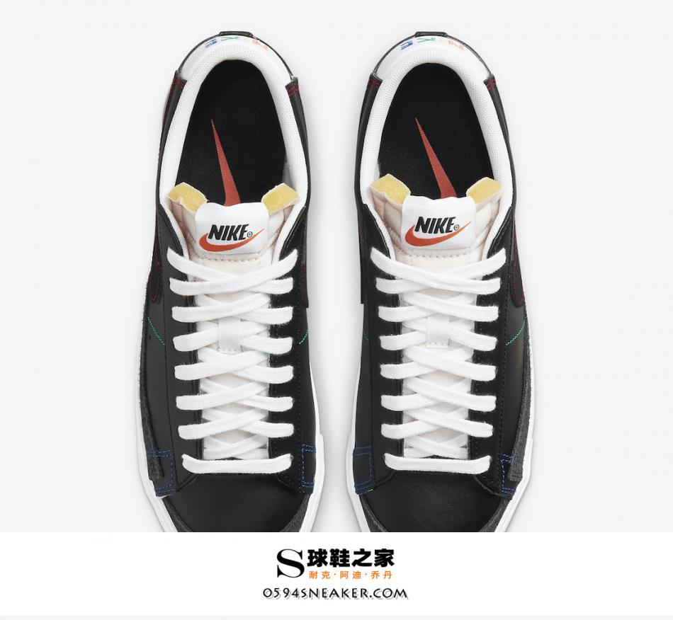 Blazer Low 彩虹车线 Nike Blazer Low “Multi Stitch” 货号：DJ6000-001
